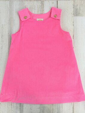 The Beaufort Bonnet Company Juliet Jumper Sz 7 Hamptons Hot Pink Corduroy EUC